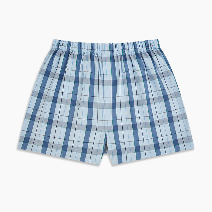 Blue and Green Blazer Check Godfrey Boxer Shorts Image 2