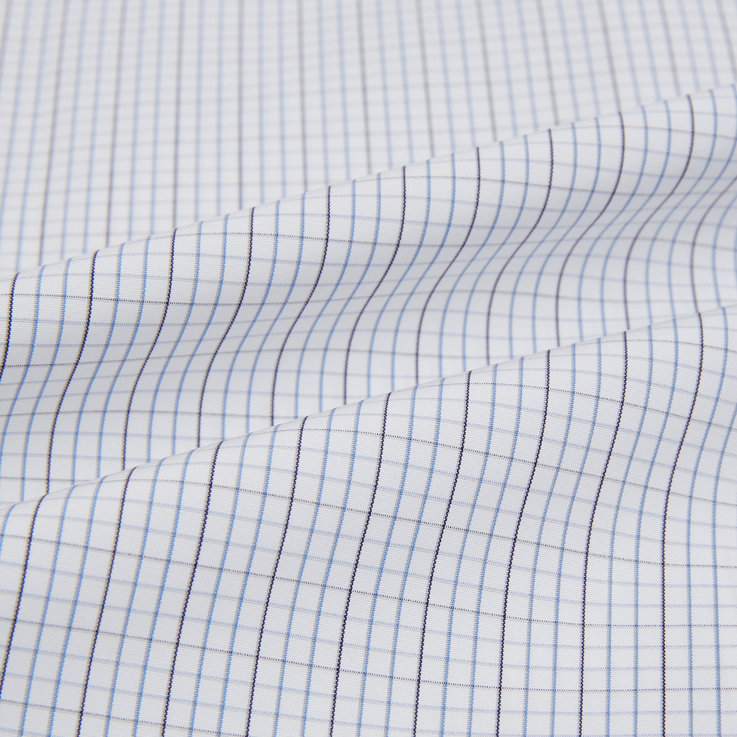 View 6 of product Pale Blue and Grey Grid Check Mayfair Shirt