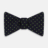 View 1 of product Lime Green and Navy Micro Dot Silk Bow Tie