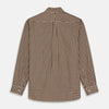 View 6 of product Brown Check Weekend Fit Shirt with Derby Collar and 1-Button Cuffs