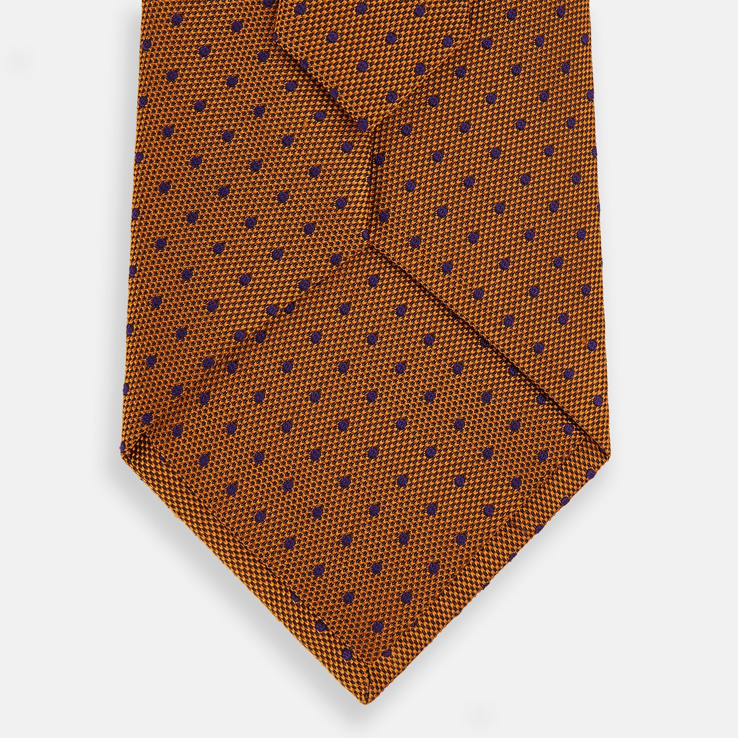 View 3 of product Purple and Orange Micro Dot Silk Tie