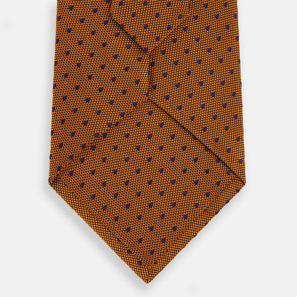 Purple and Orange Micro Dot Silk Tie Image 2