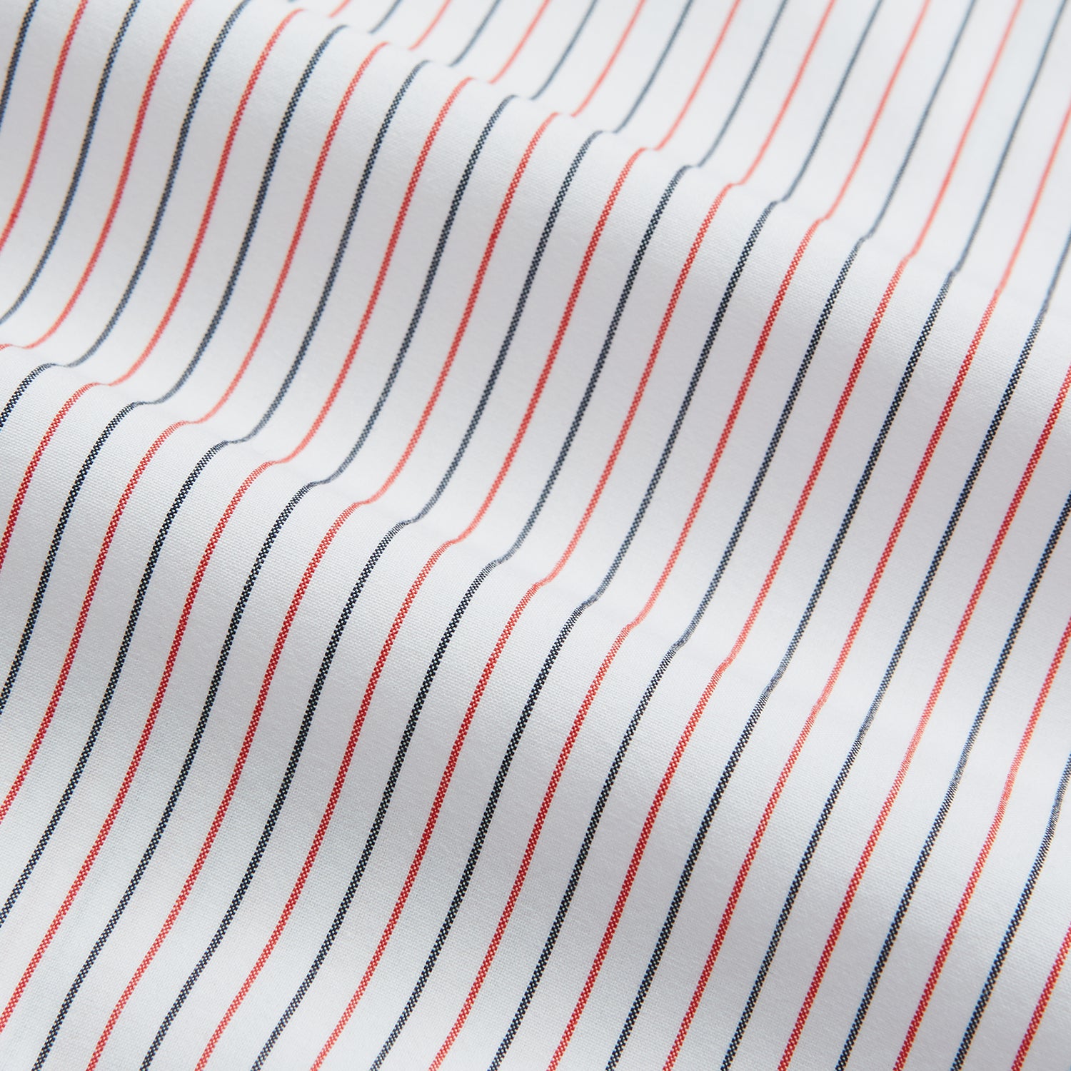 View 4 of product Hand Rolled Red and Navy Pinstripe Handkerchief