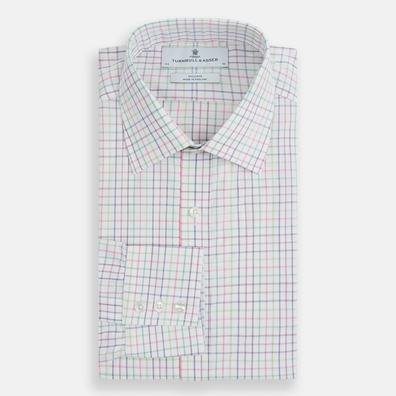 View 4 of product Multicoloured Double Grid Check Mayfair Shirt