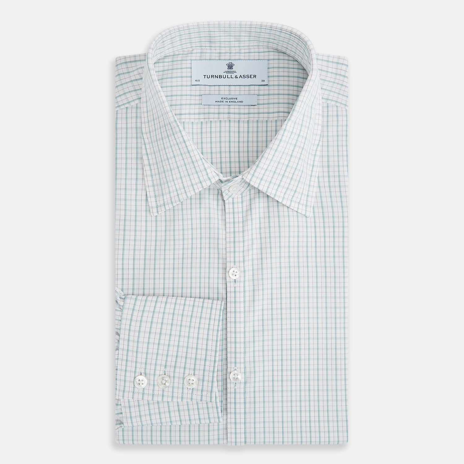 View 5 of product Turquoise and Red Multi Check Westminster Shirt