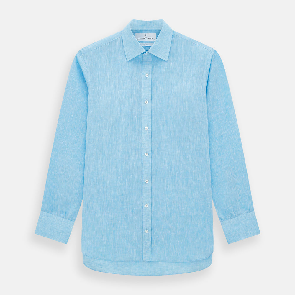 Turquoise Linen Mayfair Shirt