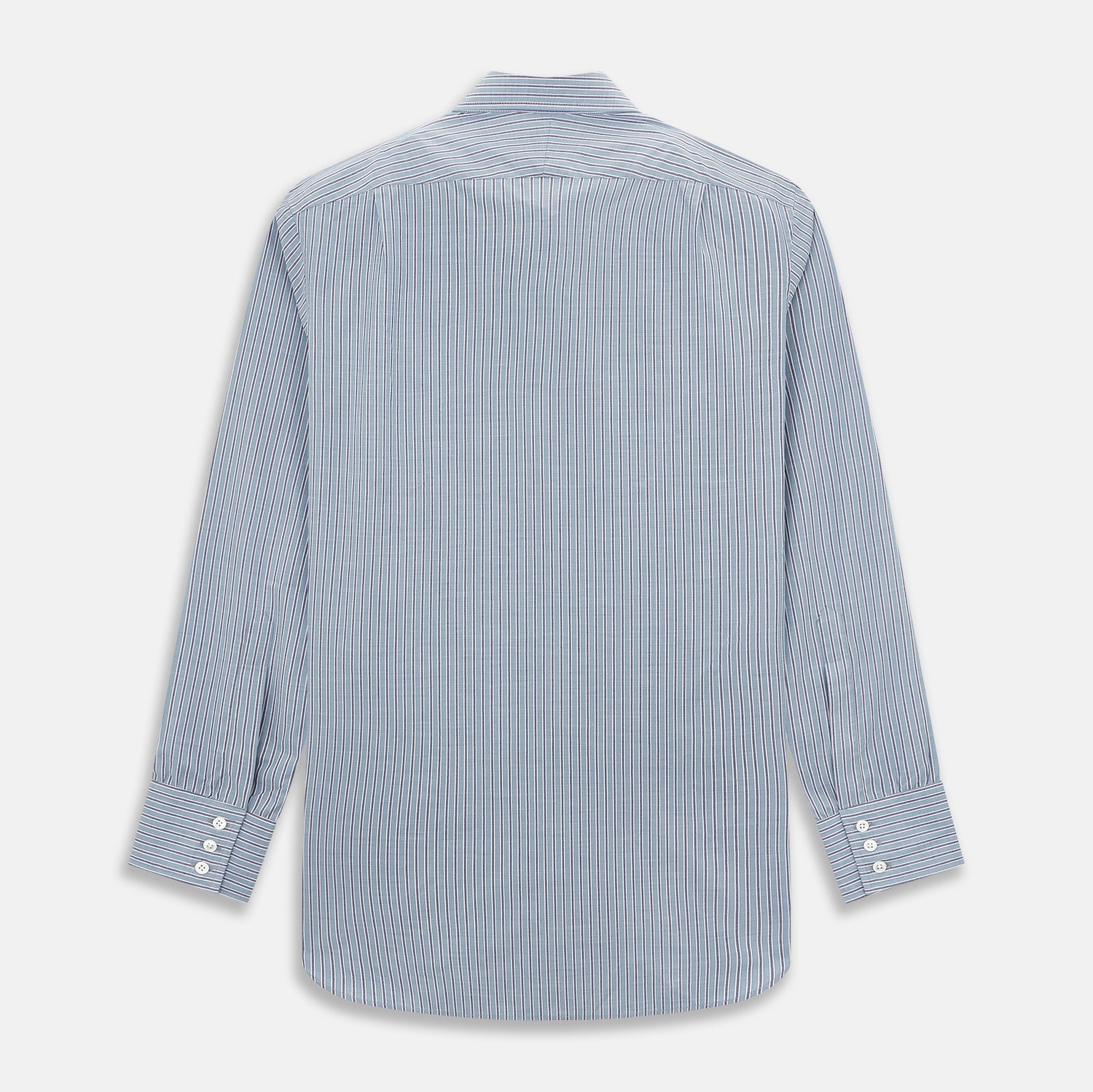 View 3 of product Steel Grey Ticking Stripe Mayfair Shirt