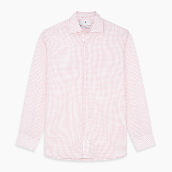 Pink Windowpane Check Shirt Image 5