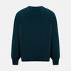 View 3 of product Dark Green Melange Cashmere Round Neck Jumper