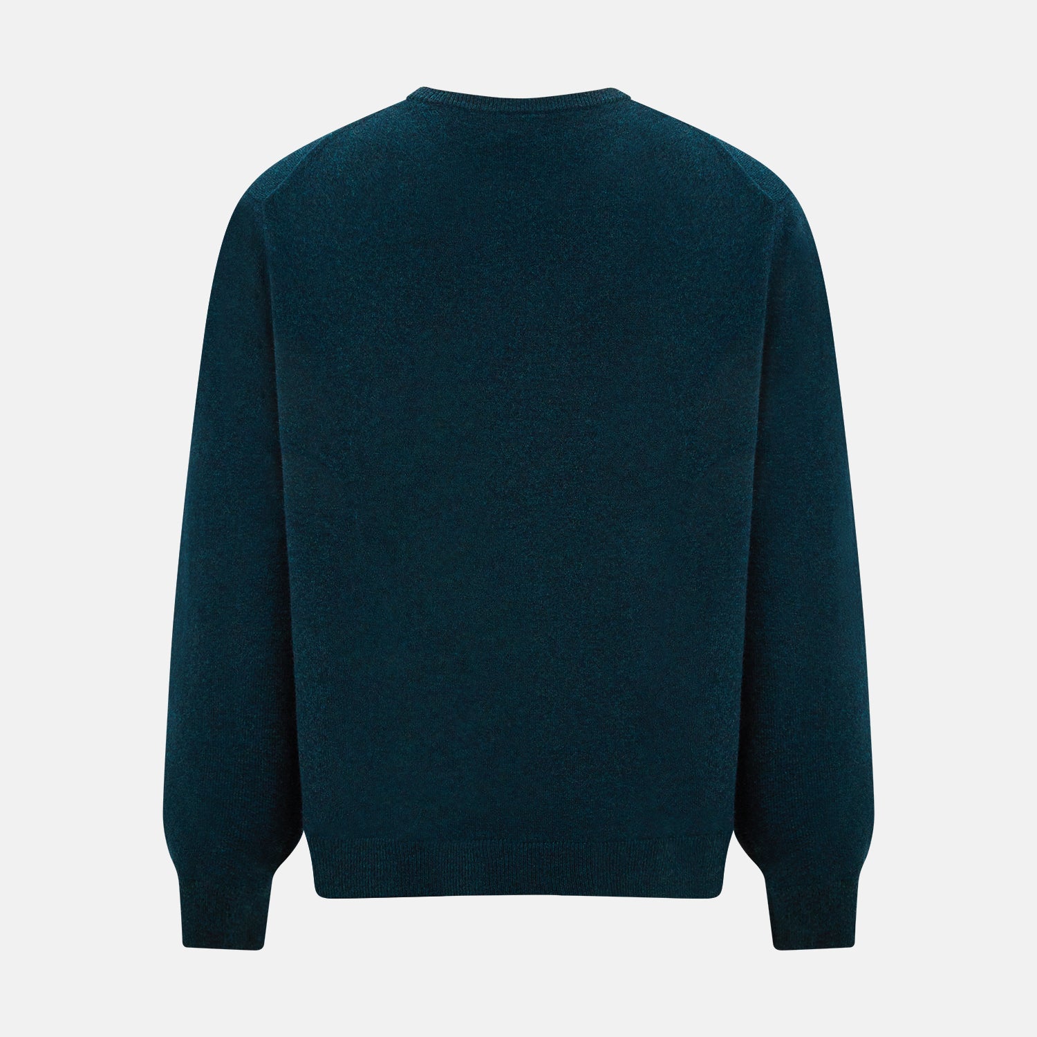 View 3 of product Dark Green Melange Cashmere Round Neck Jumper