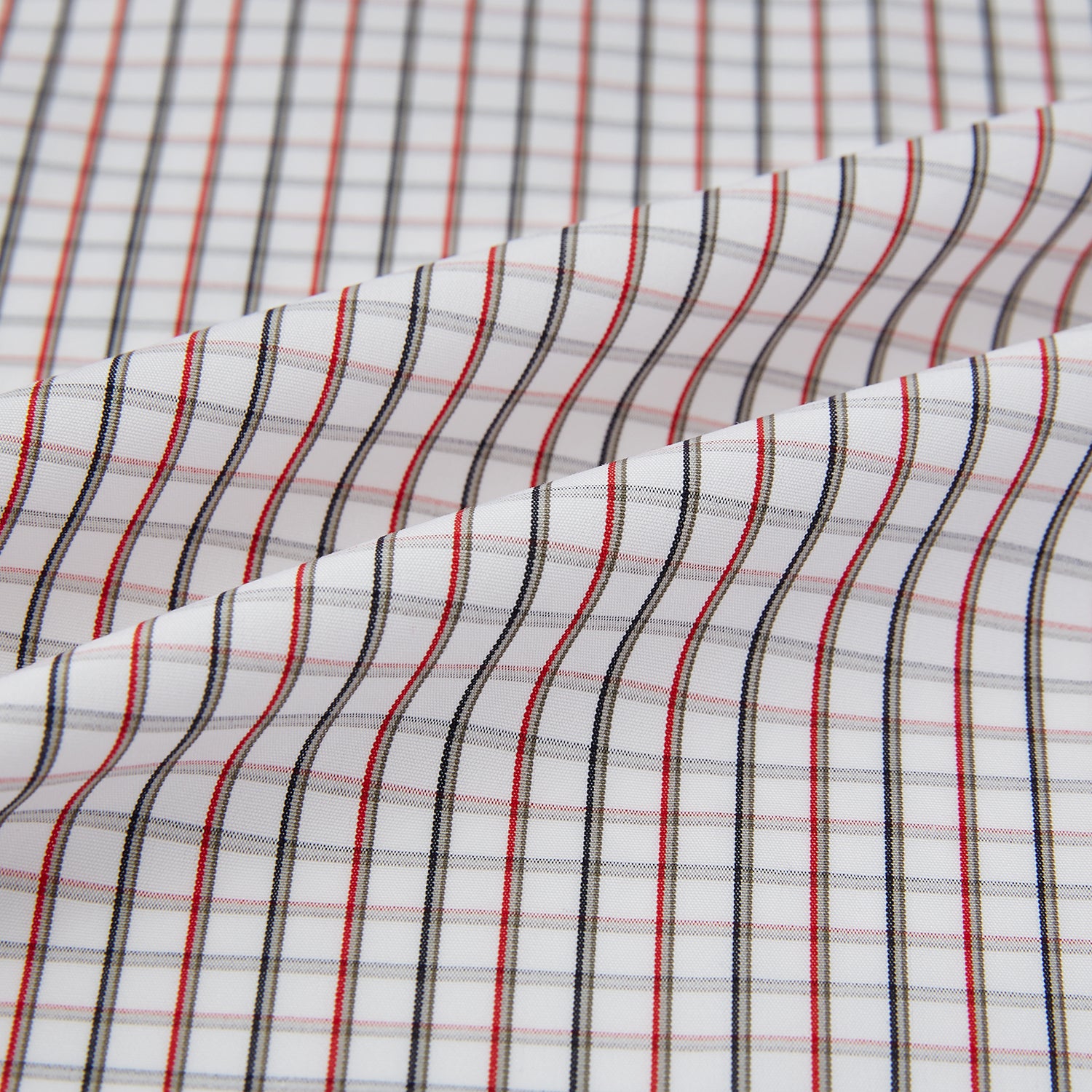 View 8 of product Red and midnight blue Tattersall Check Windsor Shirt