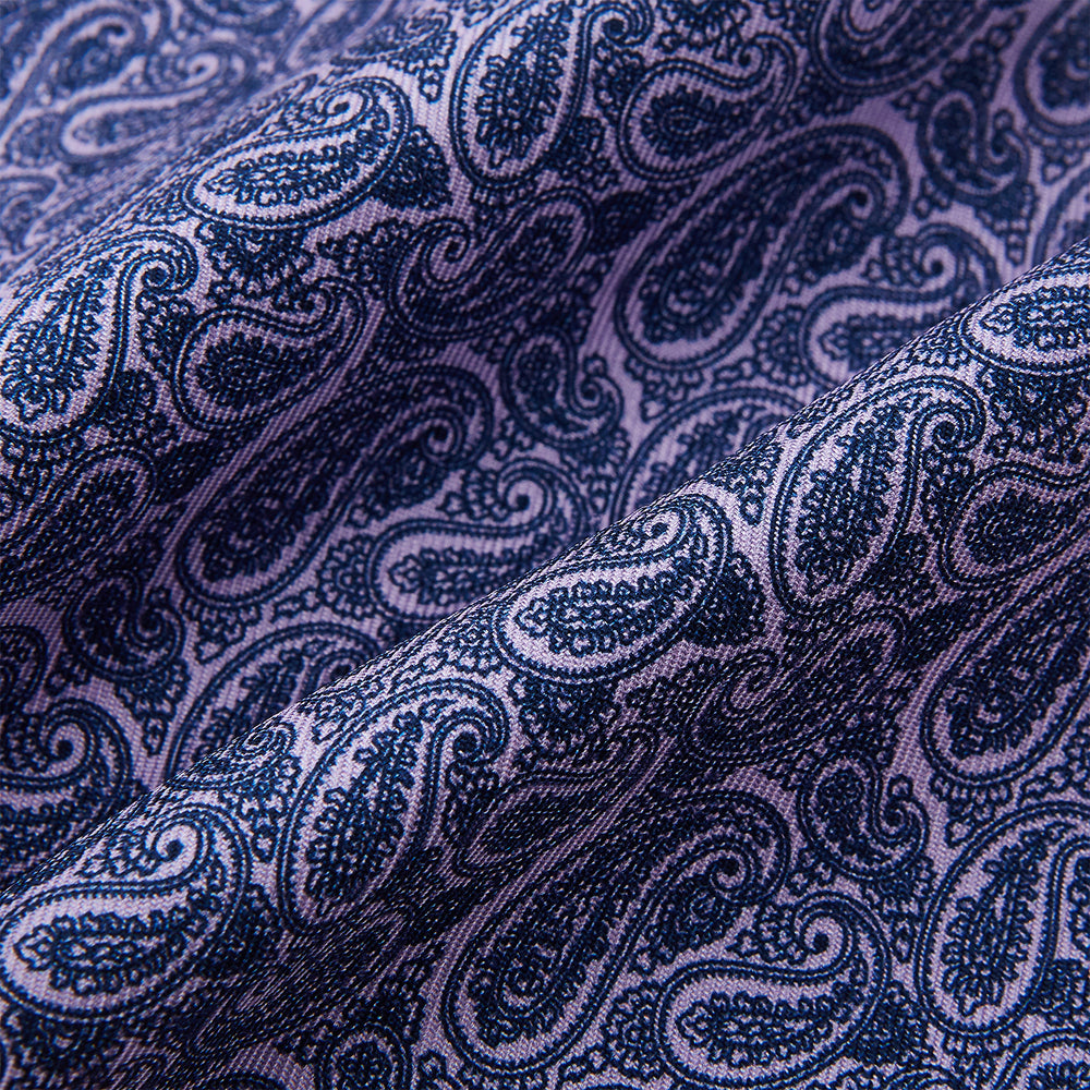 Lilac Paisley Silk Cravat