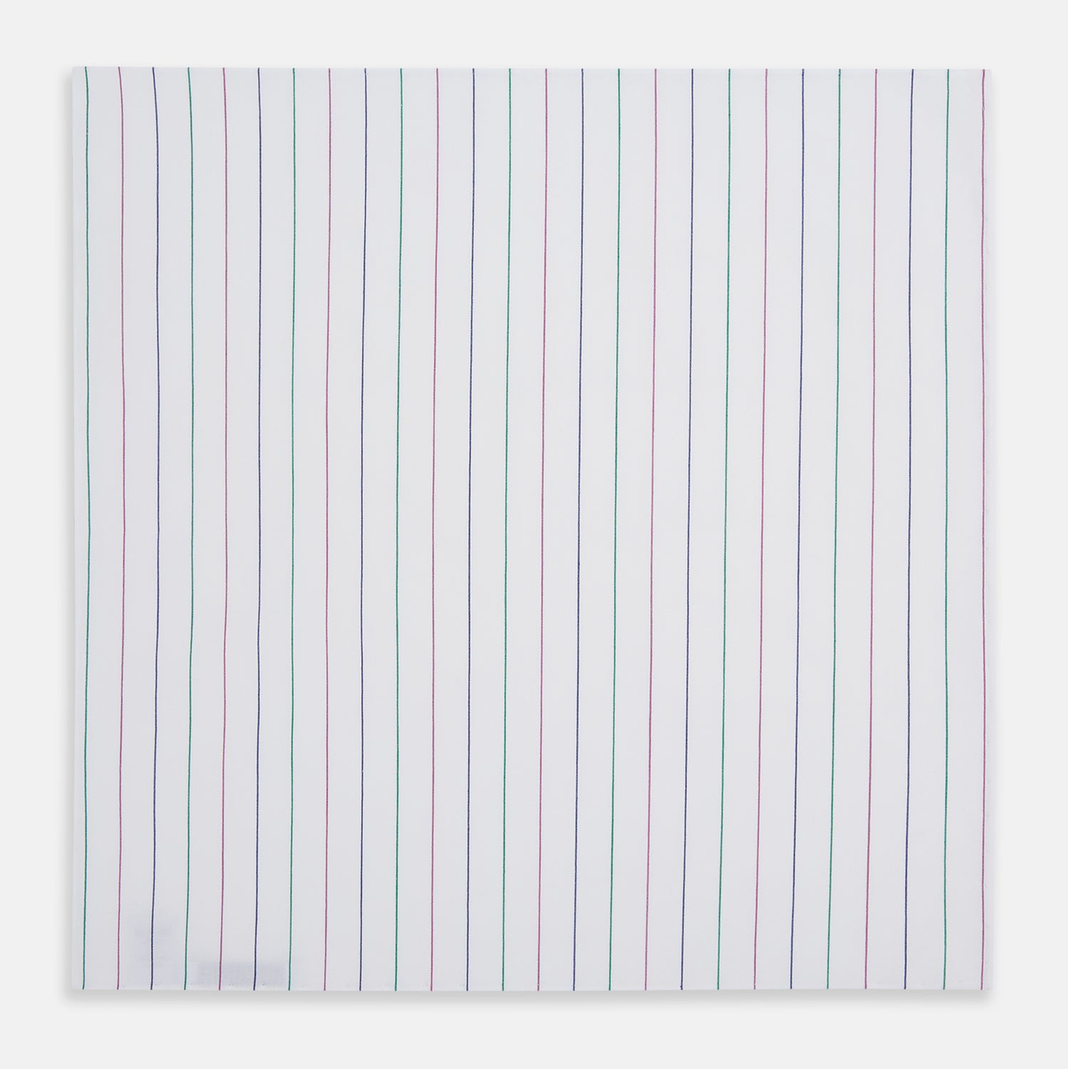 View 3 of product Hand Rolled Pink and Green Pinstripe Handkerchief