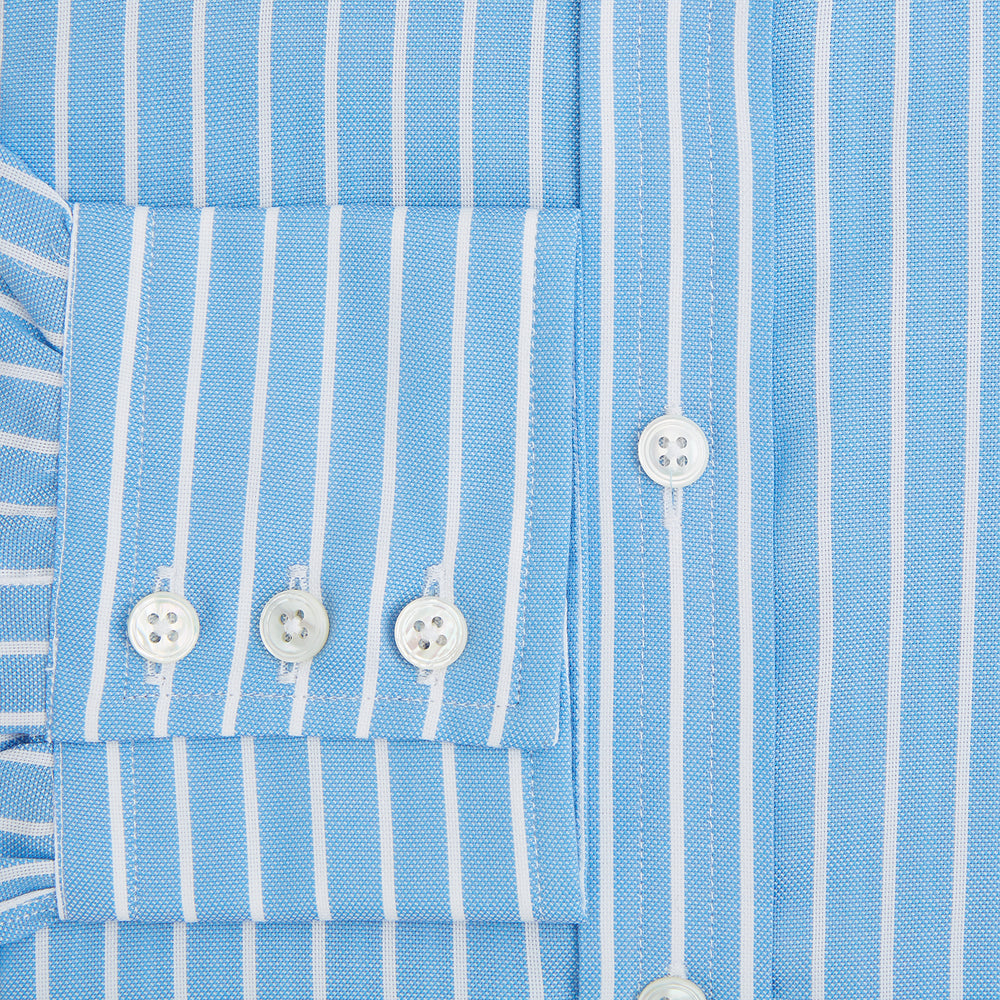 Sky Blue Wide Pinstripe Mayfair Shirt