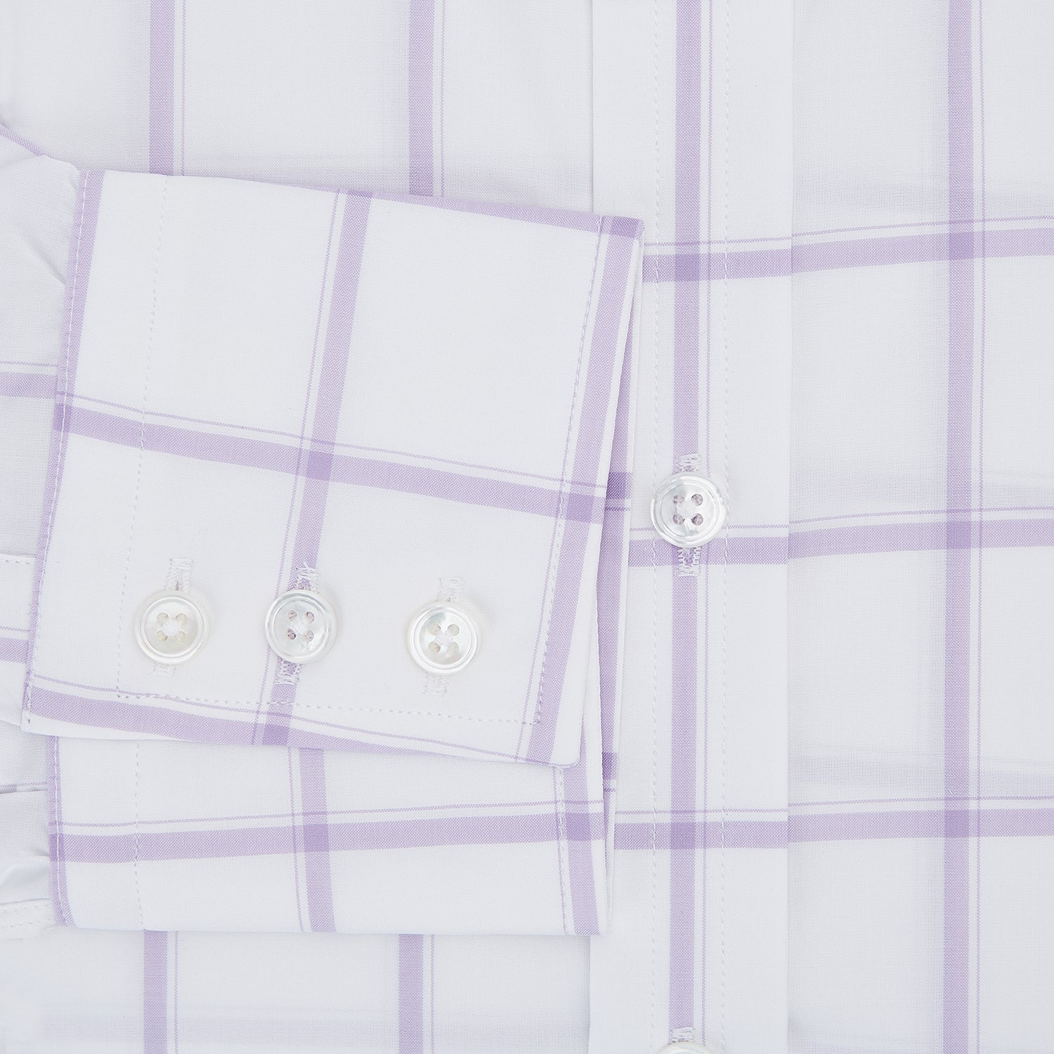 View 4 of product Lilac Grid Check Mayfair Shirt