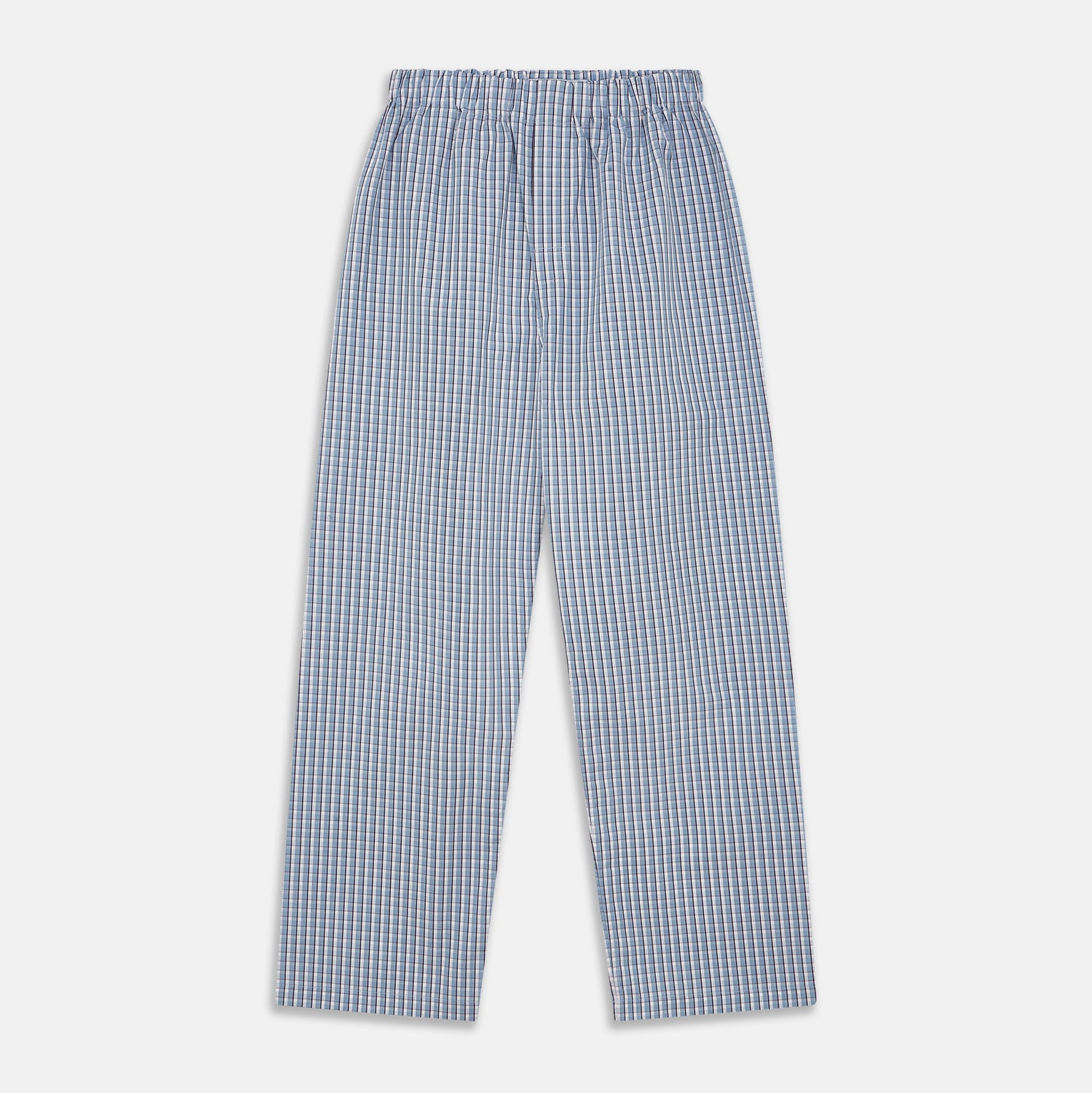 View 1 of product Blue and White Check Cotton Hastings Pyjama Trousers