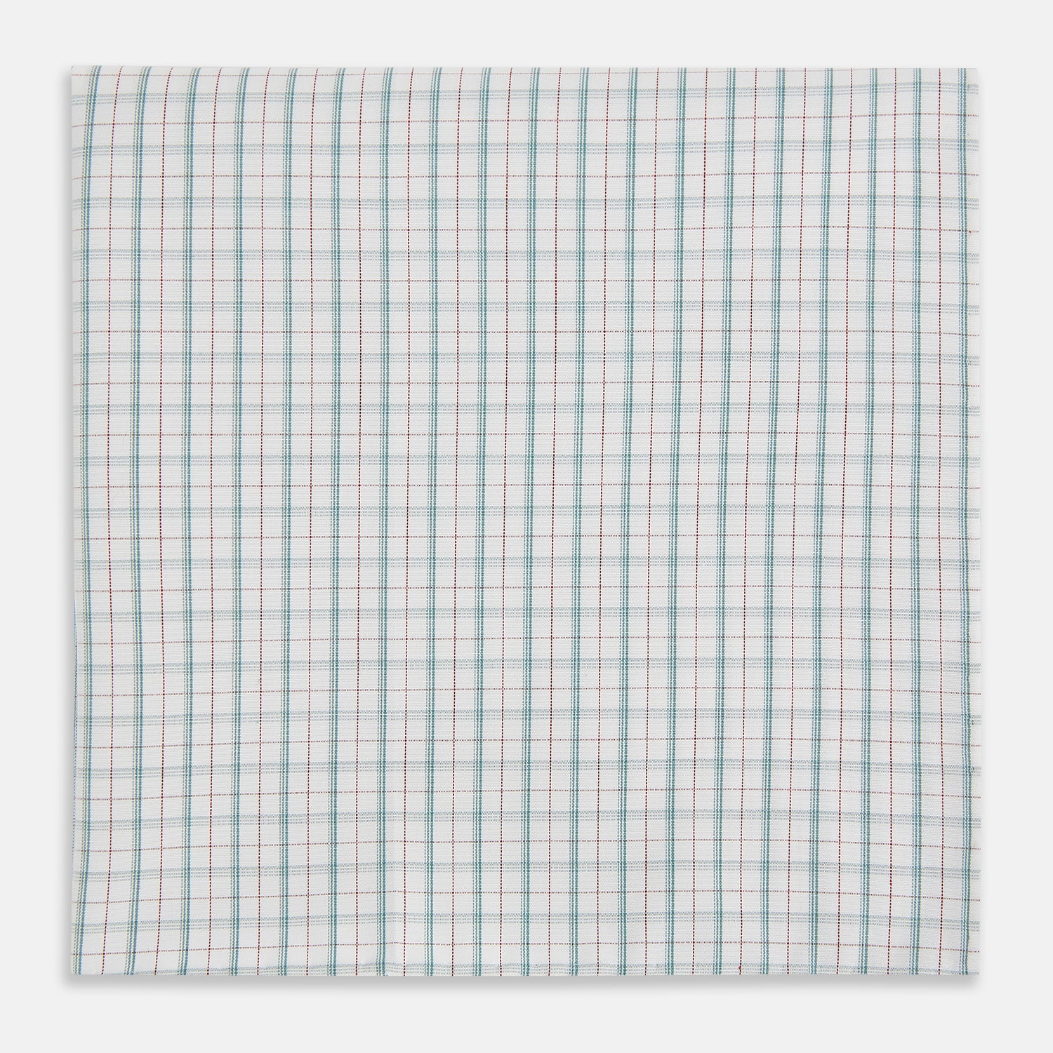 View 1 of product Green Multi Graph Check Hand-Rolled Handkerchief