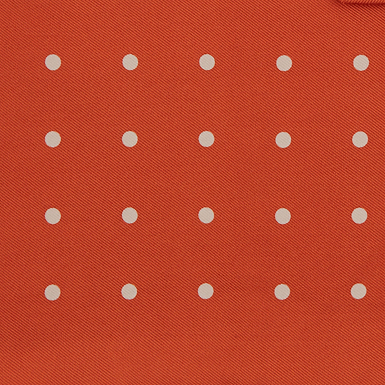 View 3 of product Orange Spot Silk Pocket Square