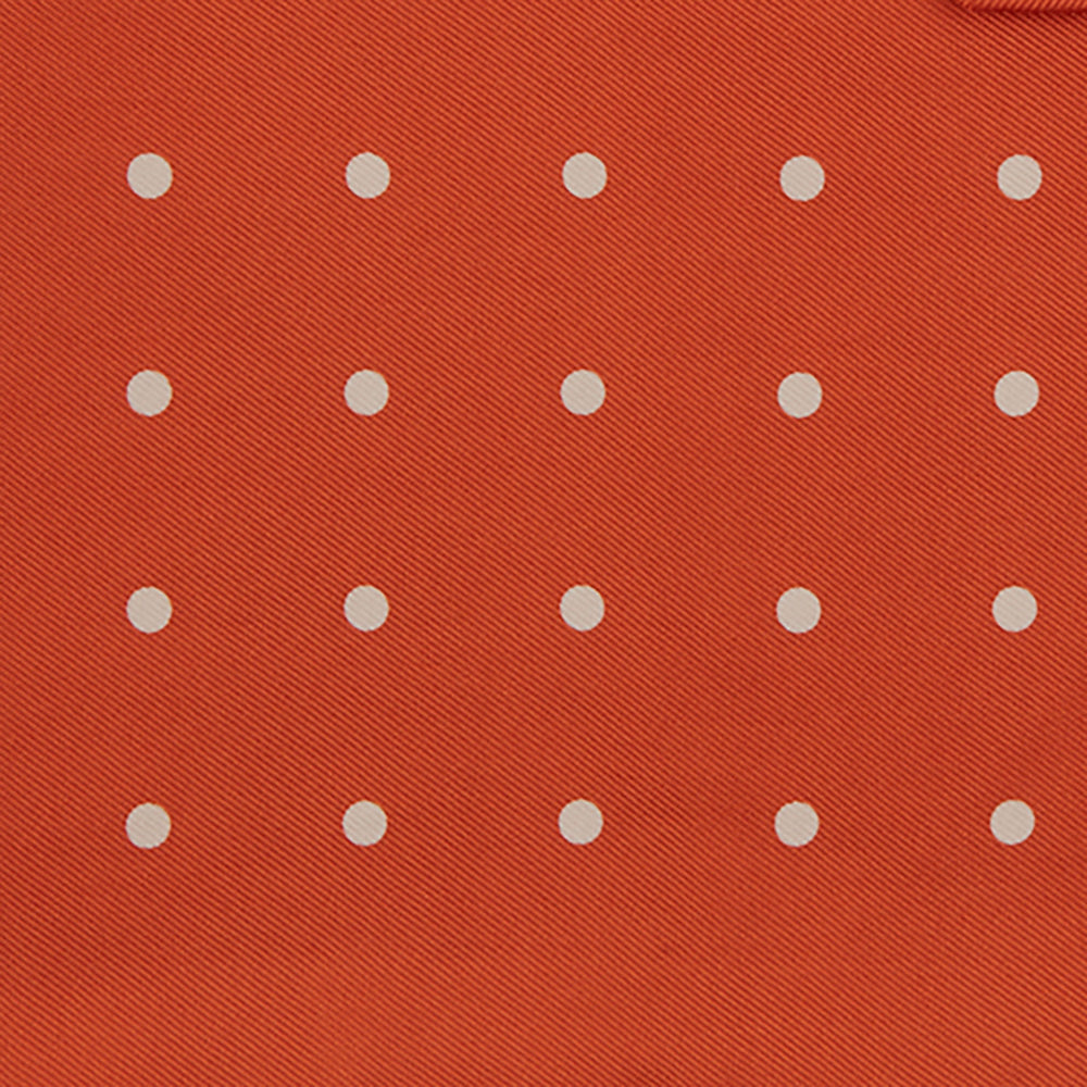 Orange Spot Silk Pocket Square