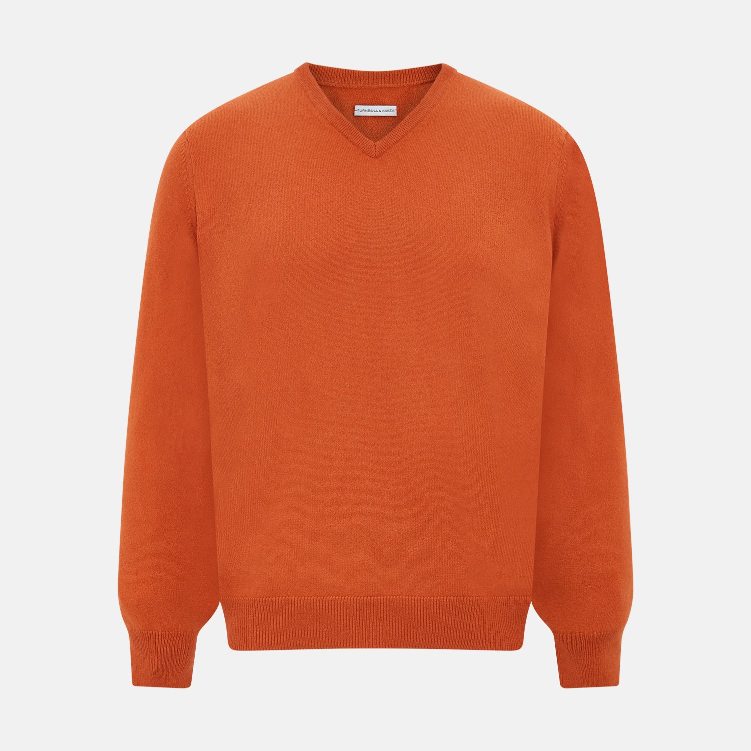 View 1 of product Rust Cashmere V-neck Jumper