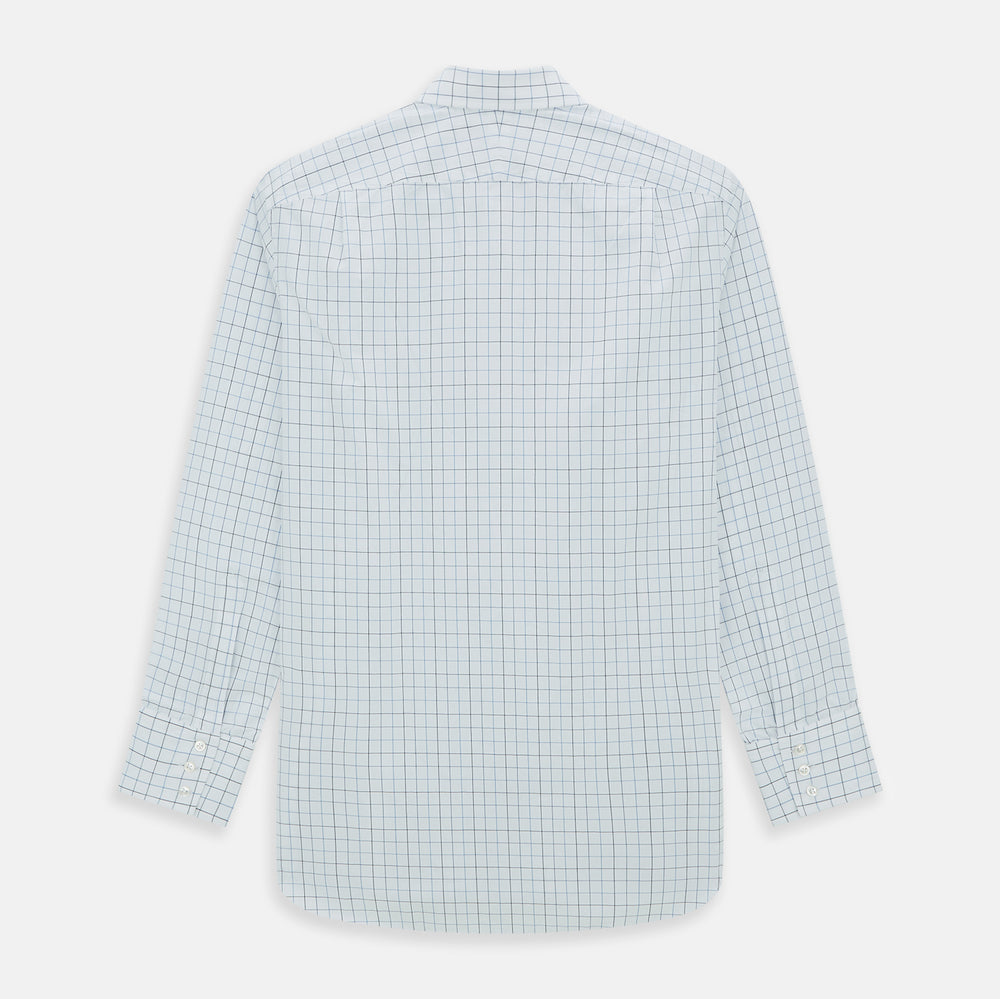 Blue Grid Check Mayfair Shirt