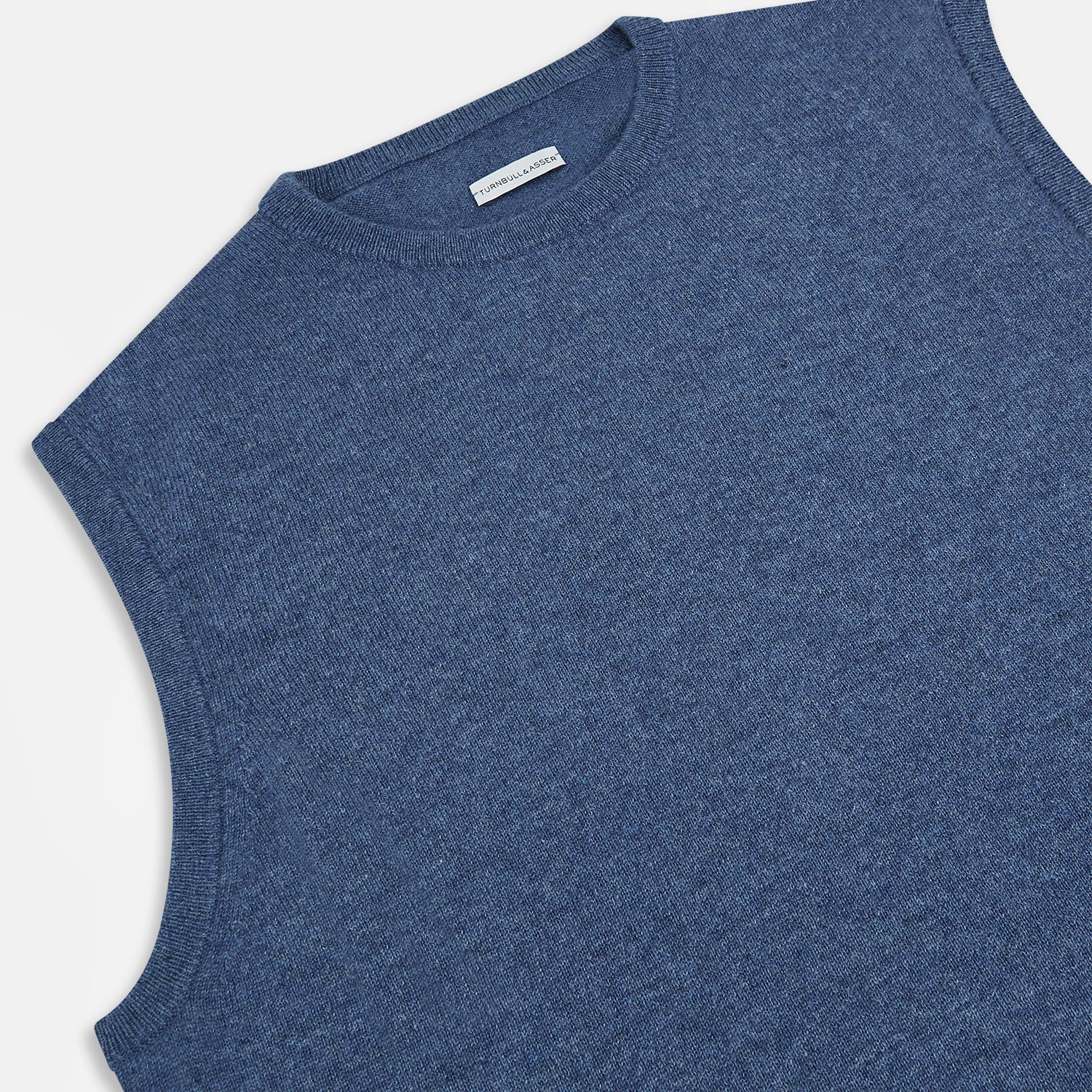 View 2 of product Pacific Blue Cashmere Round Neck Vest