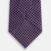 View 3 of product Purple and Navy Diamond Silk Tie
