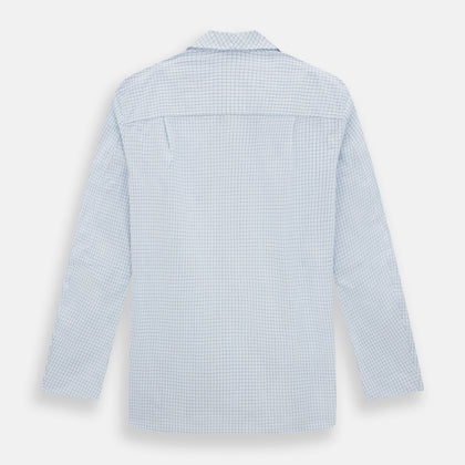 Blue Graph Check Pyjama Shirt Image 2
