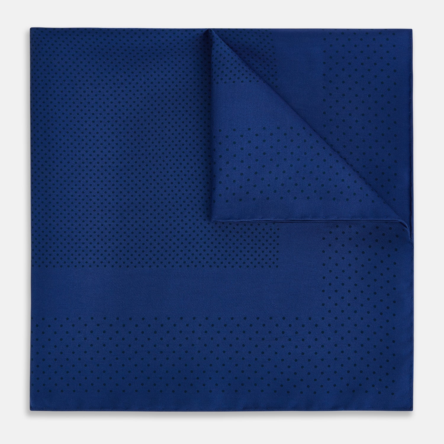 View 1 of product Navy Dot Silk Pocket Square