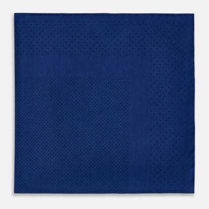 Navy Dot Silk Pocket Square Image 2