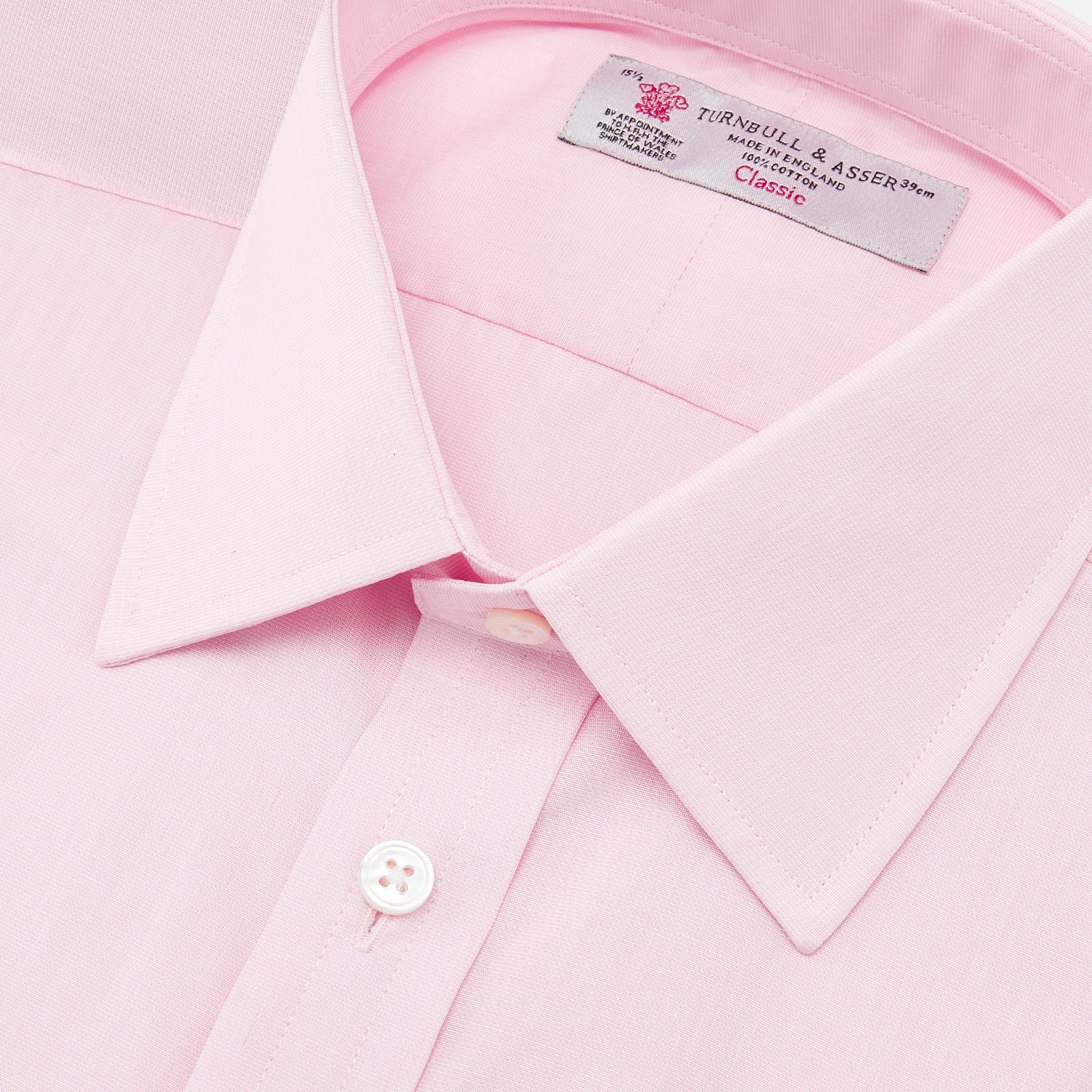 View 5 of product Pink End-on-End Shirt with T&A Collar and Double Cuffs