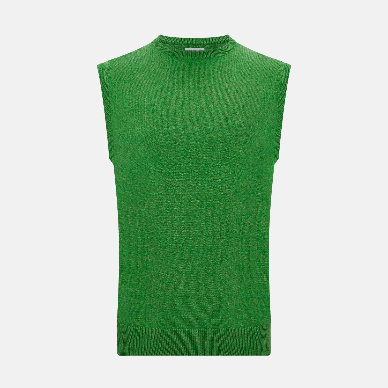 View 1 of product Grass Green Cashmere Round Neck Vest