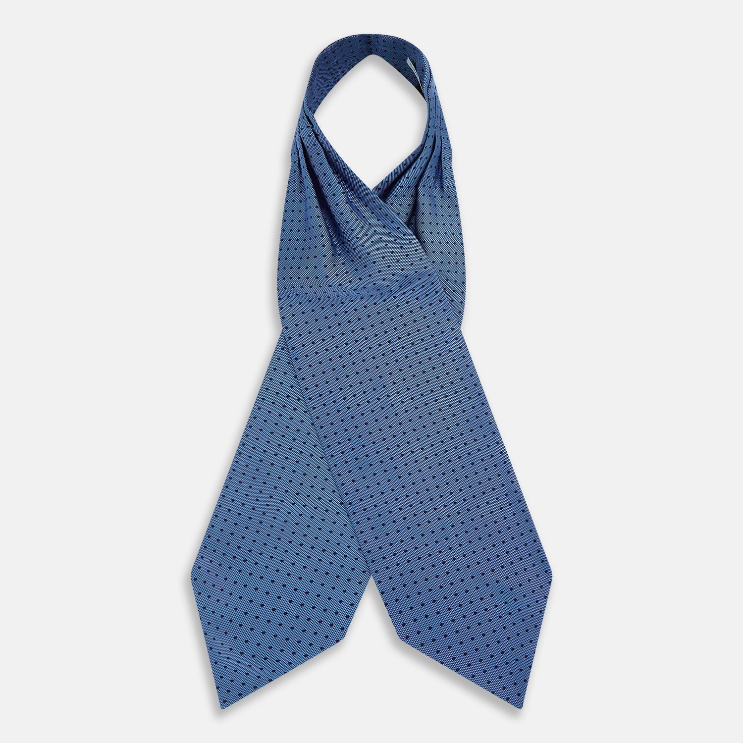 View 2 of product Navy and Blue Micro Dot Silk Cravat