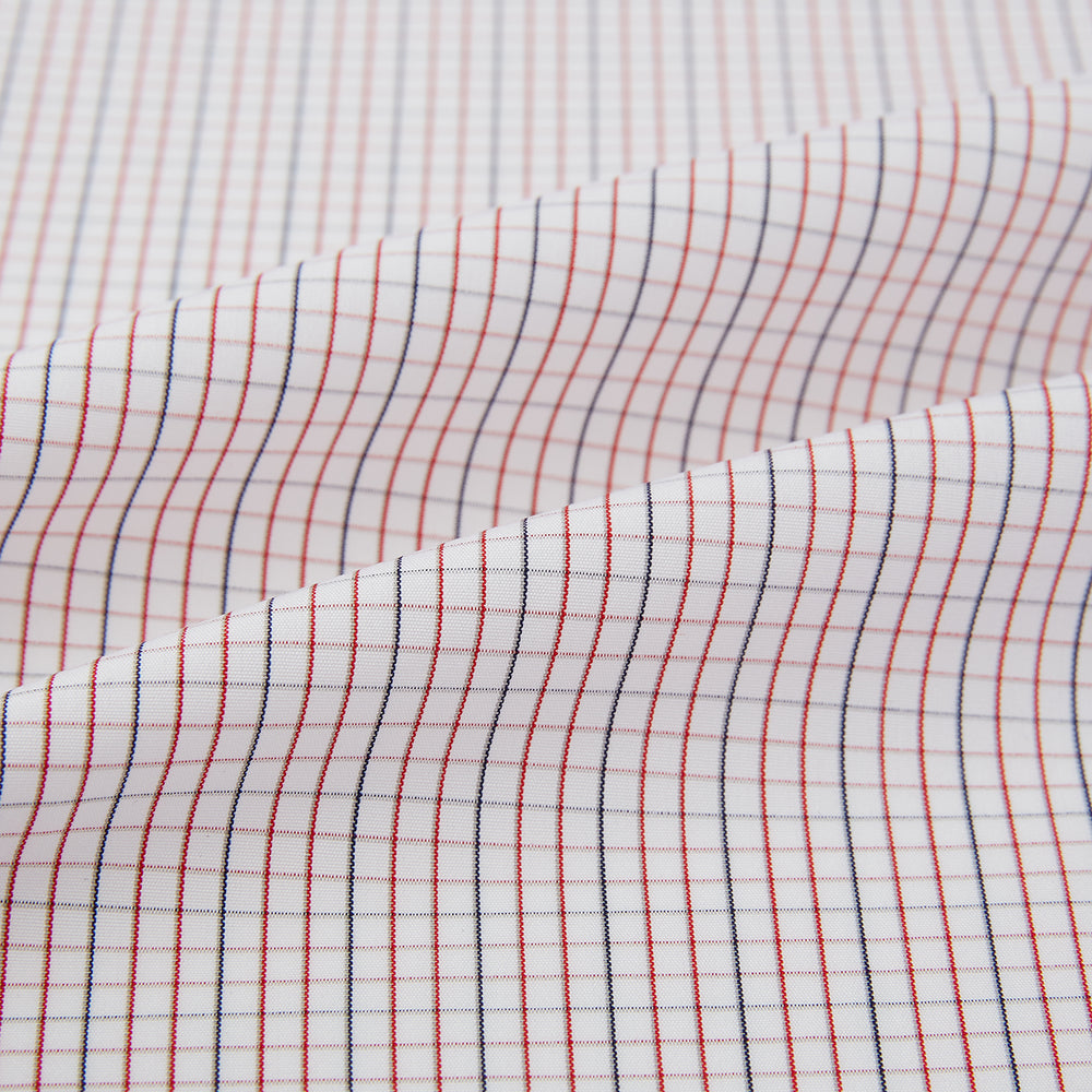 Red and navy Check Windsor Shirt