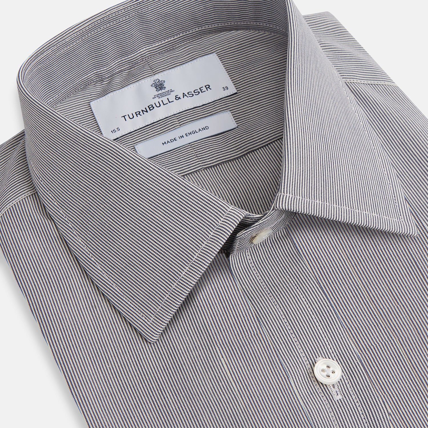 View 2 of product Navy Fine Stripe Mayfair Shirt