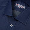 View 4 of product Dark Blue Denim-Cashmere Shirt with Regent Collar and 3-Button Cuffs