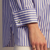 View 8 of product Pale Blue Candy Stripe Cotton Marlene Shirt