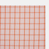 View 7 of product Hand Rolled Orange Graph Overlay Check Handkerchief