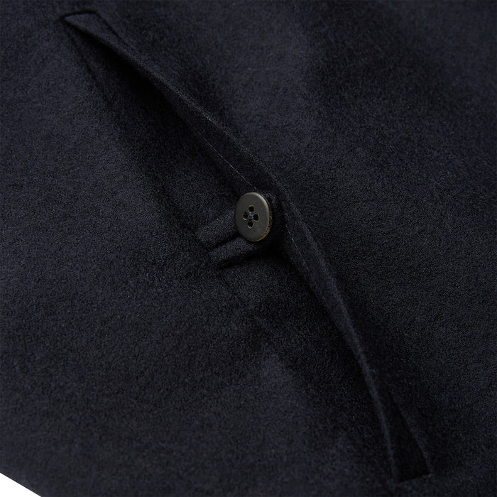 Navy Single-breasted Waistcoat Image 4