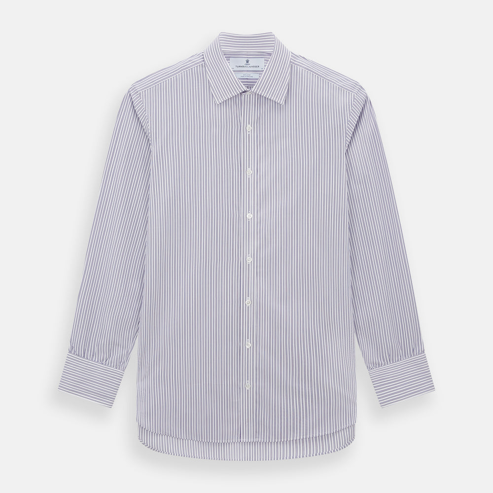 Purple Ticking Stripe Mayfair Shirt