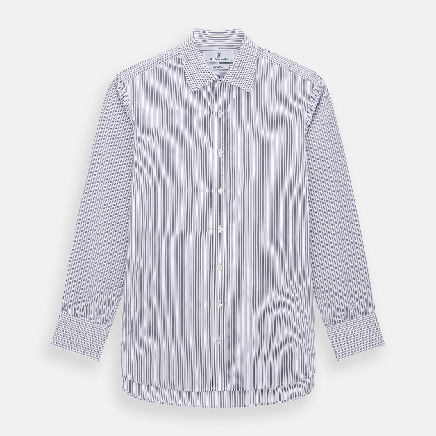 View 1 of product Purple Ticking Stripe Mayfair Shirt