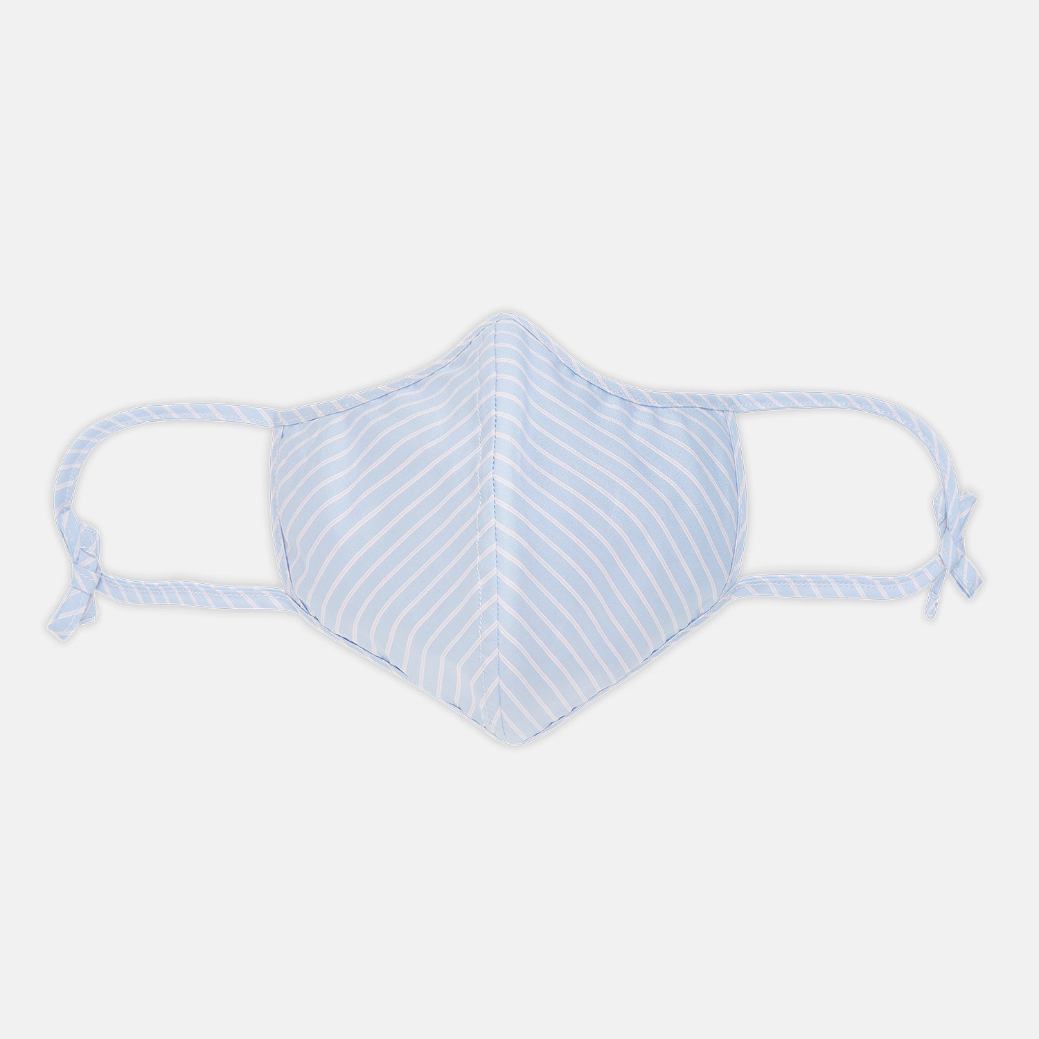 View 1 of product Exclusive Light Blue, White & Pink Stripe Commuter Mask With 3 Viroformula™ Filters