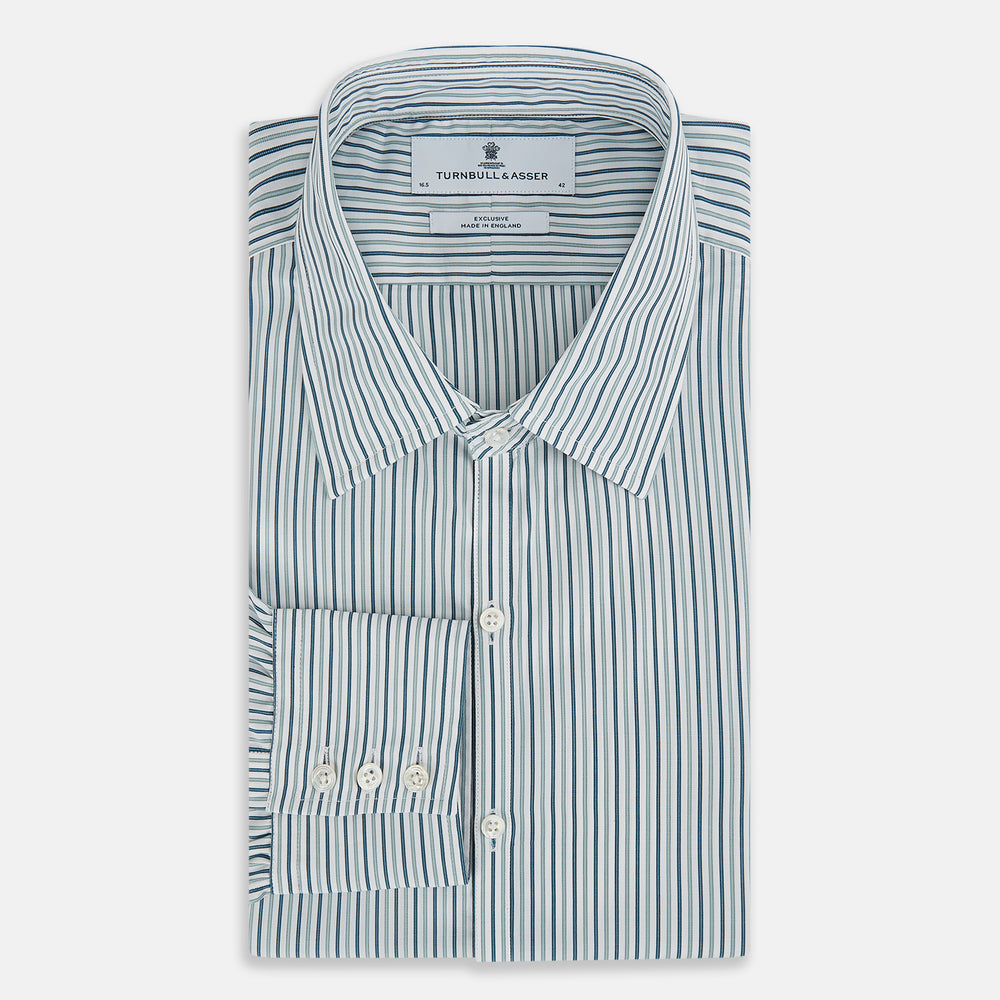 GREEN DOUBLE STRIPE WESTMINSTER SHIRT