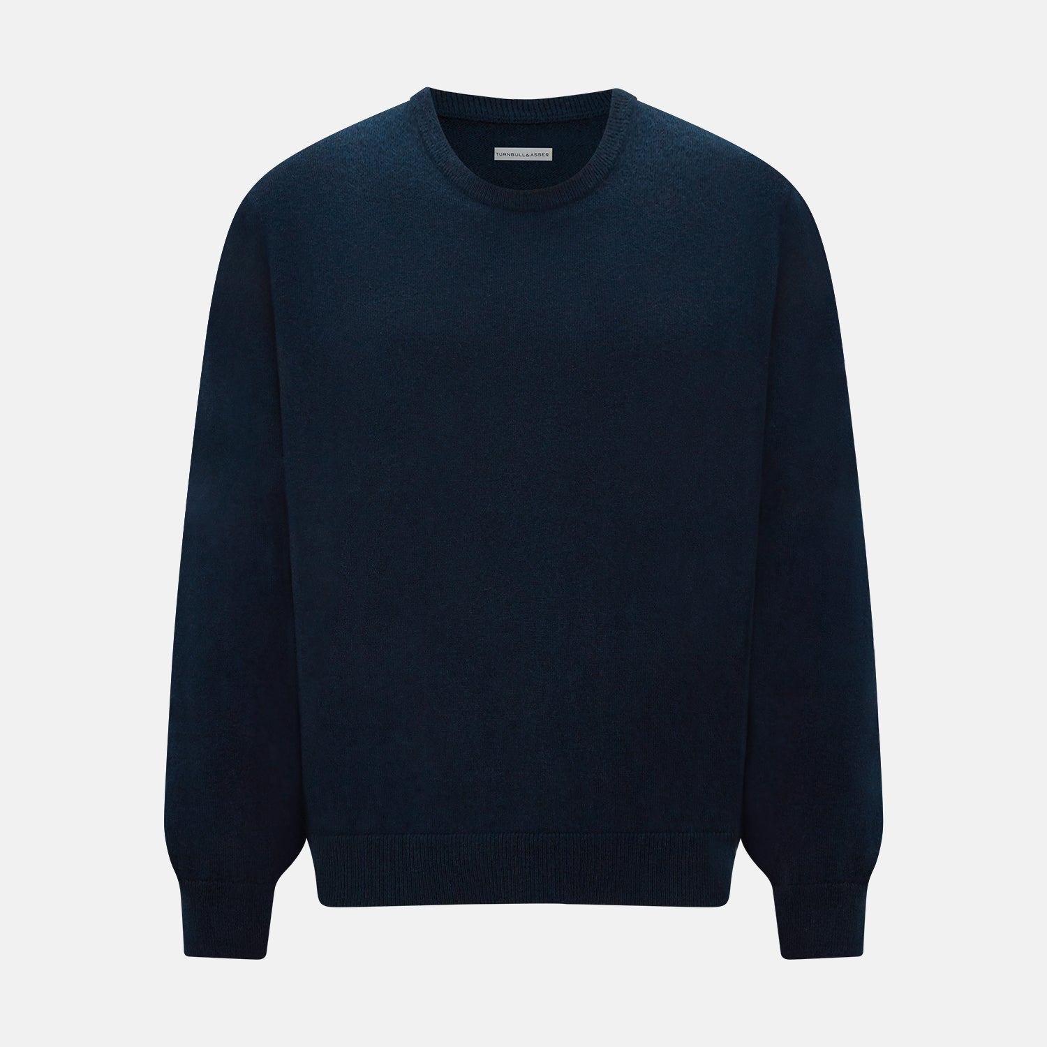 View 1 of product Navy Cashmere Round Neck Jumper