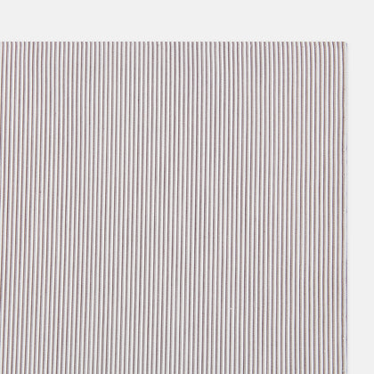 Brown Double Hairline Stripe Hand-Rolled Handkerchief