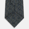 View 3 of product Navy Paisley Foulard Silk Tie