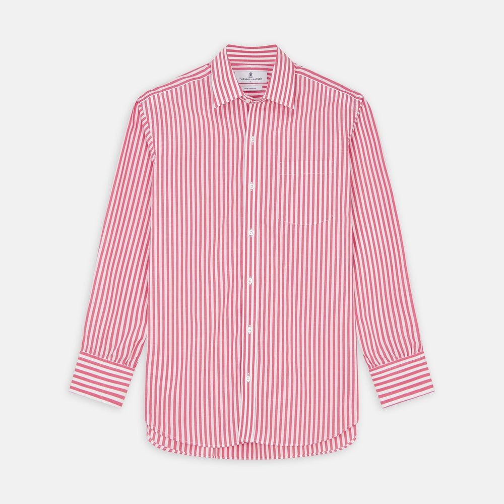 Pink Candy Stripe Cotton Fabric