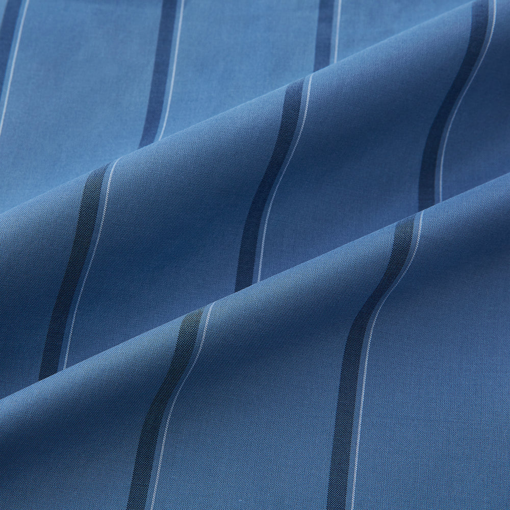 Steel Grey and Navy Track Stripe Mayfair Shirt