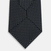 View 3 of product Navy and White Square Silk Tie