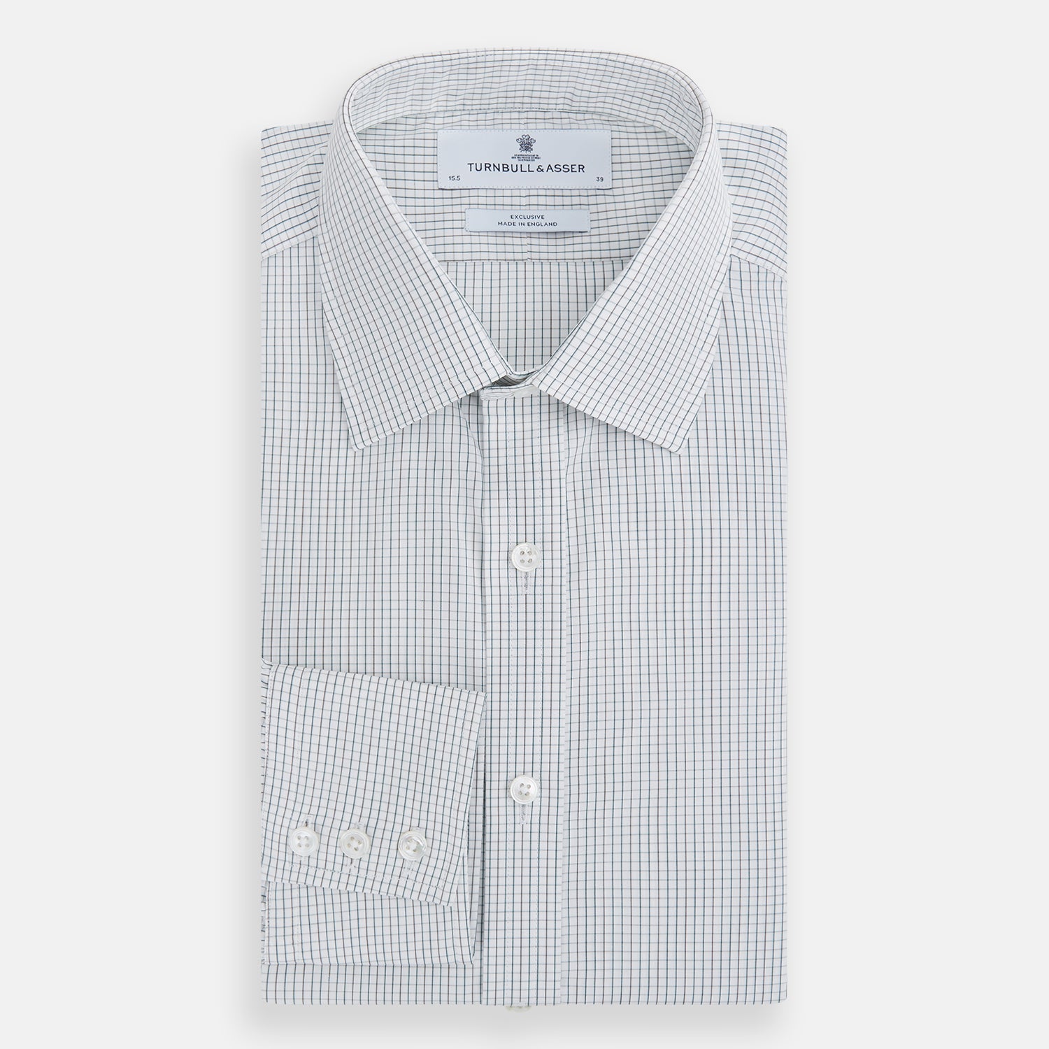 View 5 of product Forest Melange and Red Graph Check Mayfair Shirt